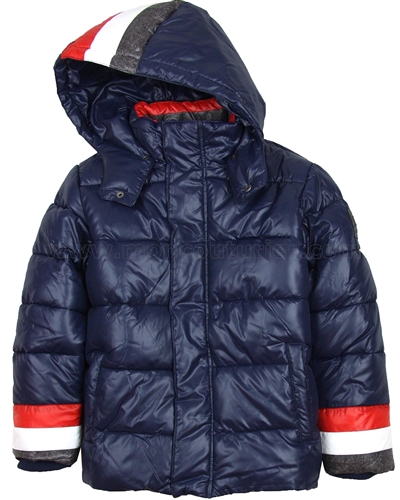 Mayoral Junior Boy's Puffer Coat with Stripes