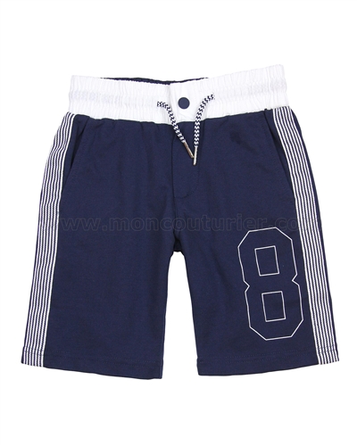 Mayoral Boy's Terry Shorts with Stripes Navy
