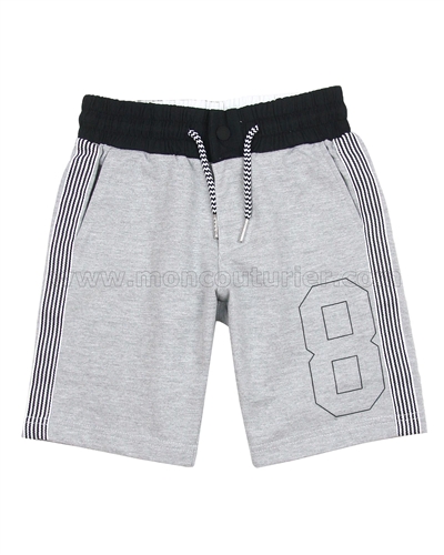 Mayoral Boy's Terry Shorts with Stripes Gray