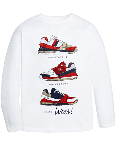 Mayoral Junior Boys' T-shirt with Shoes Print