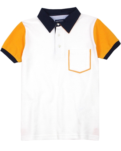 Mayoral Junior Boys' Polo with Contrast Colour Sleeves