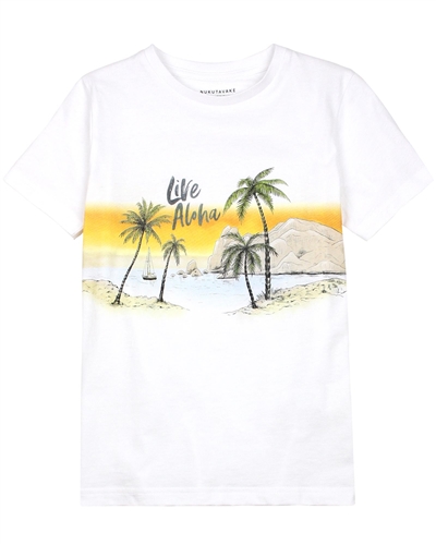 Mayoral Junior Boys' T-shirt with Hawaiian Print
