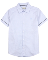 Mayoral Junior Boys' Short Sleeve Dress Shirt in Blue