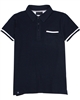 Mayoral Junior Boys' Polo in Chambray Collar in Navy