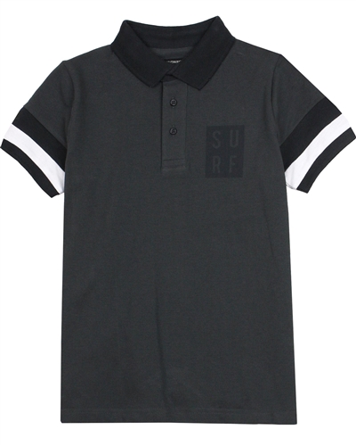 Mayoral Junior Boys' Polo with Striped Sleeves
