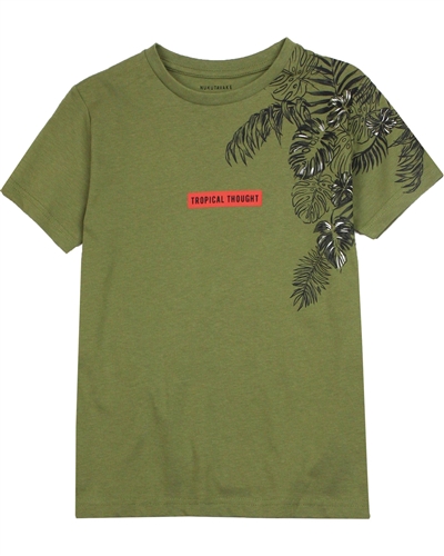 Mayoral Junior Boys' T-shirt with Tropical Print