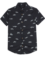 Mayoral Junior Boys' Hawaiian Shirt in Sharks Print