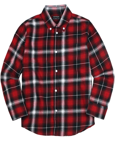 Mayoral Junior Boys' Plaid Flannel Shirt in Red
