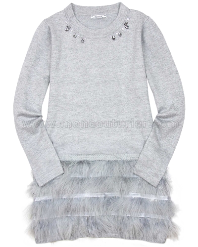 Mayoral Junior Girl's Knit Dress with Fringes