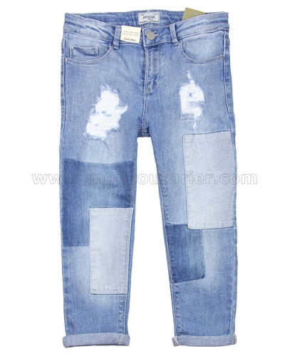Mayoral Girl's Denim Pants with Patches