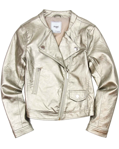 Mayoral Junior Girl's Gold Pleather Jacket
