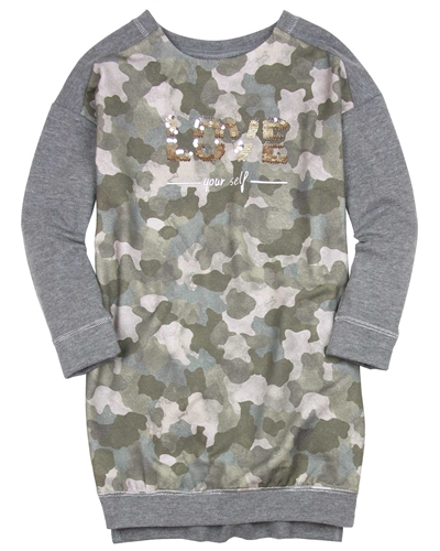 Mayoral Junior Girl's Camo Print Sweatshirt Dress