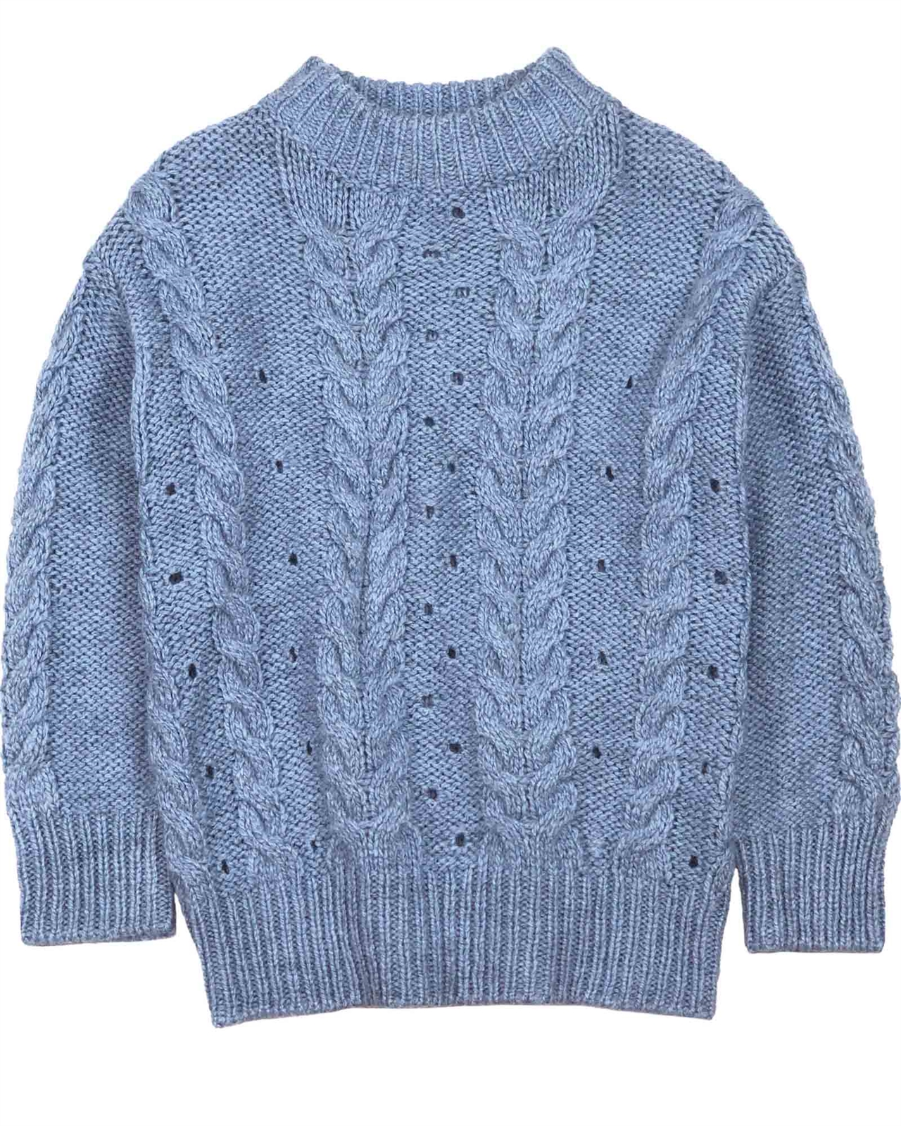 Mayoral Junior Girl's Cable Knit Sweater in Blue - Mayoral - Mayoral ...