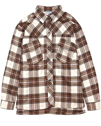 Mayoral Junior Girl's Plaid Overshirt