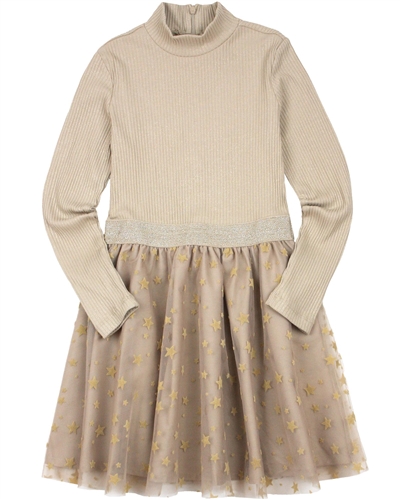 Mayoral Junior Girl's Rib Knit and Tulle Dress