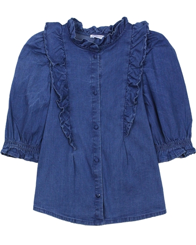 Mayoral Junior Girl's Chambray Blouse