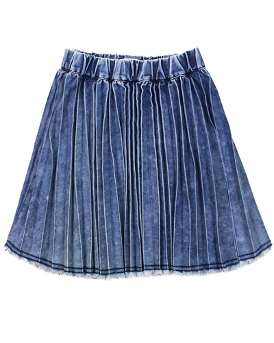 Mayoral Junior Girl's Chambray Plisse Skirt