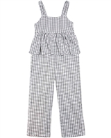 Mayoral Junior Girl's Check Bambula Jumpsuit