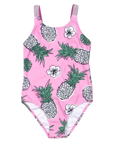 Mayoral Junior Girl's One-piece Swimsuit in Pineapple Print