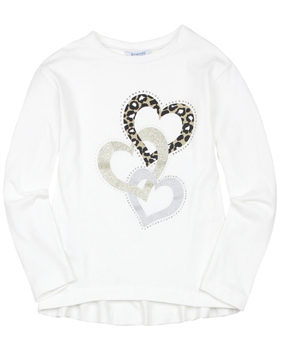 Mayoral Junior Girl's T-shirt with Heart Applique