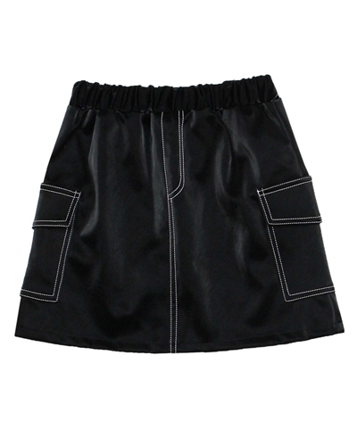 Mayoral Junior Girl's Shiny Pleather Mini Skirt