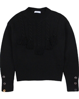Mayoral Junior Girl's Sweater with Braids in Black
