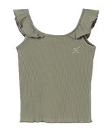 Mayoral Junior Girl's Rib Knit Tank Top in Green