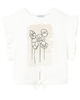 Mayoral Junior Girl's T-shirt with Knot in White
