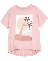 Mayoral Junior Girl's Long T-shirt with Print in Blush
