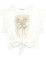 Mayoral Junior Girl's T-shirt with Knot in Beige
