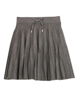 Mayoral Junior Girl's Knit Plisse Skirt in Taupe
