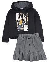 Mayoral Junior Girl's Hooded Top and Skirt Set