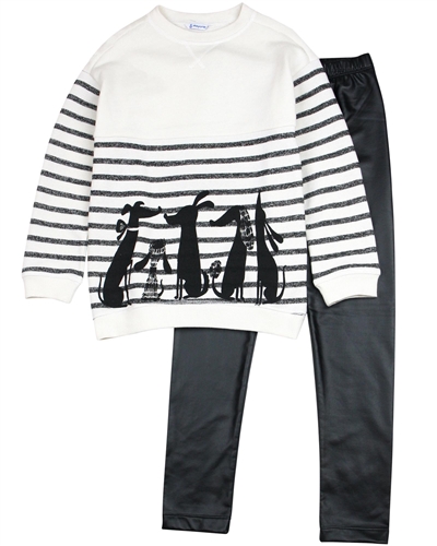 Mayoral Junior Girl's Striped Tunic and Leggings Set