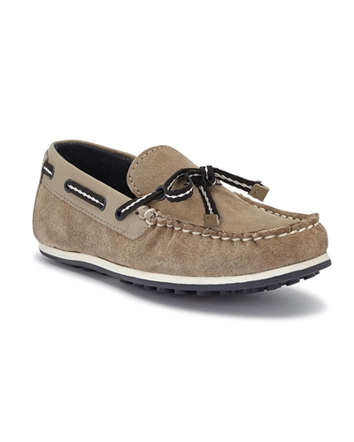MAYORAL Boys Split Leather Moccasin in Mole
