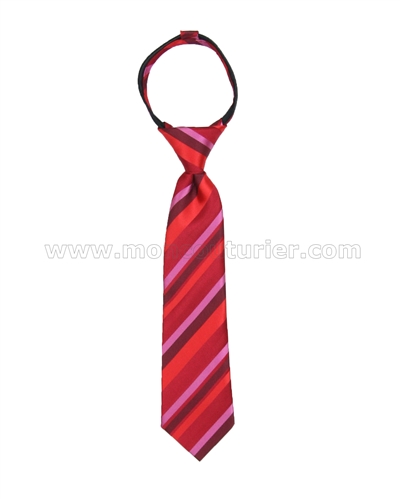 Mavezzano Boys Tie with Zipper in Red