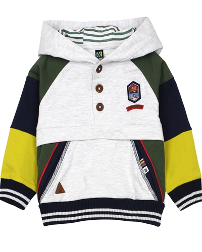 Nano Baby Boys Colour-block Buttoned Hoodie