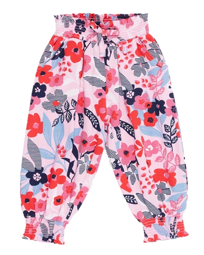 Nano Baby Girls Jersey Pants in Floral Print