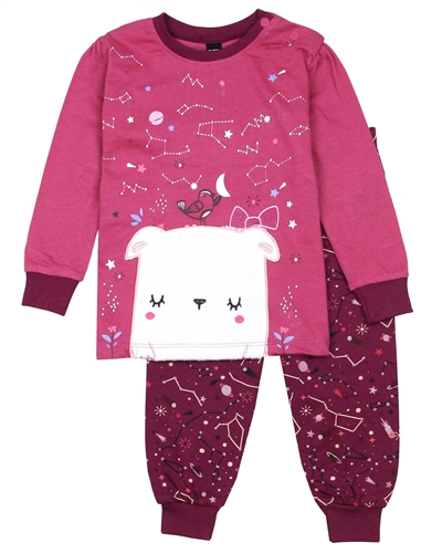 Nano Baby Girls Two-piece Pyjamas Set with Stars Print