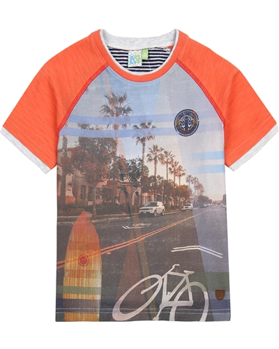 Nano Boys T-shirt with Beach City Graphic Print