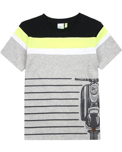 Nano Boys Multicolour Striped T-shirt with Print