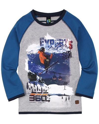 Nano Boys T-shirt with Skier Graphic
