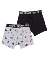 Nano Boys 2-Piece Underwear Set in Black/Grey