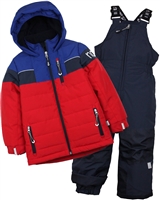 Nano Boys Snowsuit with Colour-block Quilted Jacket