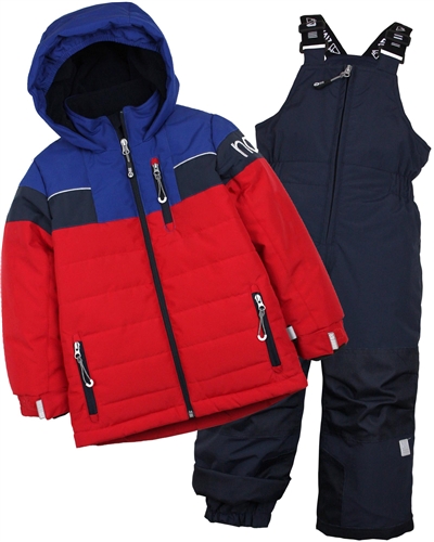 Nano Boys Snowsuit with Colour-block Quilted Jacket