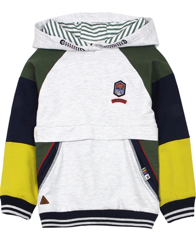 Nano Boys Hooded Sweatshirt with Colour-block Sleeves