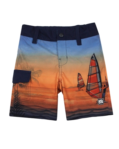 Nano Boys Boardshorts with Windsurfing Print