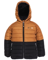 Nano Boys Transitional Quilted Jacket in Brown/Black