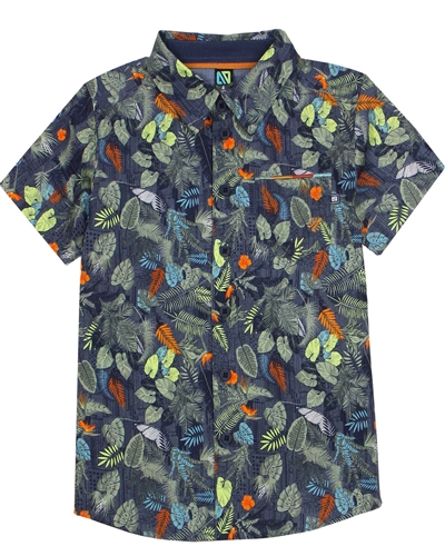 Nano Boys Short Sleeve Shirt in Jungle Print