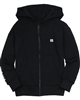 NanoBoys Basic Zip Front Hooded Sweatshirt in Black