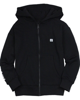 NanoBoys Basic Zip Front Hooded Sweatshirt in Black